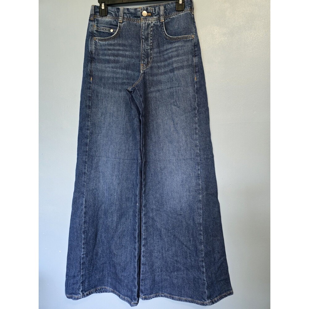 Pilcro Women's Wide-Leg Denim Jeans Blue Medium 25R
